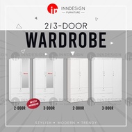 [LOCAL SELLER] Jorand 2/3 Doors Wardrobe with Mirror (Free Installation) / Cupboard / Open Door Wardrobe