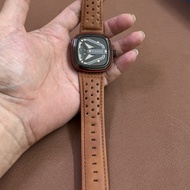 A Sport TIME 7 seven_friday mens watch for men metal dial leather strap decorative screw waterproof 