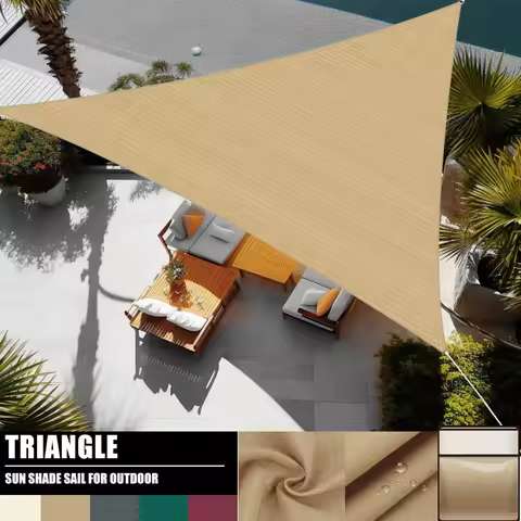 Triangle Sun Shade Sail 5x5x5m 3x3x3m Canopy UV Block Sunshade Waterproof Shelter for Outdoor Patio 