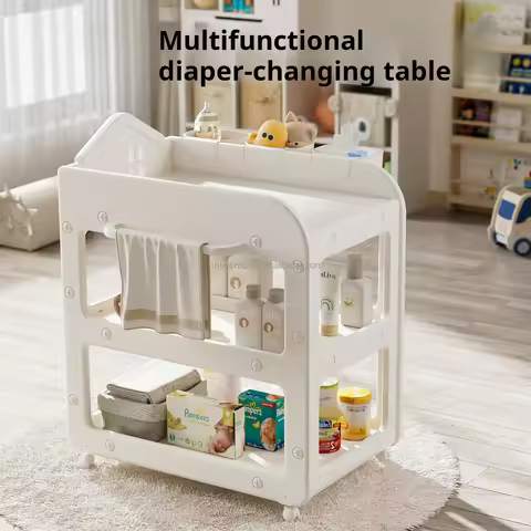 Modern Portable Baby Diaper Changing Table Indoor Playground Furniture with Dresser Plastic Nursery 