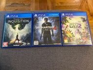Sony ps4 playstation games 碟 dragon age uncharted pvz