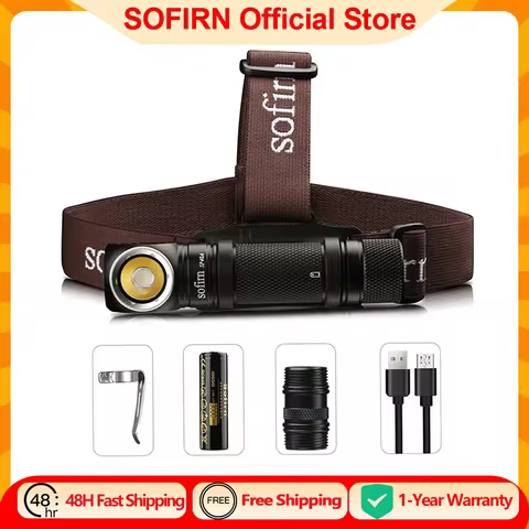 Sofirn SP40A TIR Optics Rechargeable LED Headlamp TN-3535 1200lm 18650 Headlight 18350 Angle Flashli