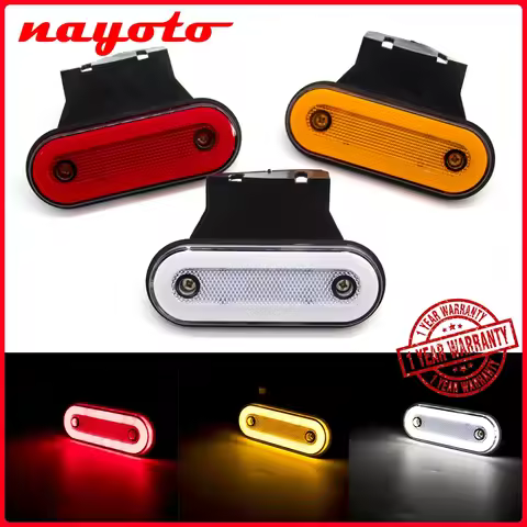 10pcs/8x/6x 12V-24V Truck Side Marker Light LED Trailer Lights Reflector Van Clearance Lights For Sc