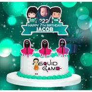 Player 222 Squid Game Cake Topper (Customized Name and Age)