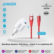 Anker BUNDLING Adaptor Powerport III Nano 20W+Kabel Data C-Lightning