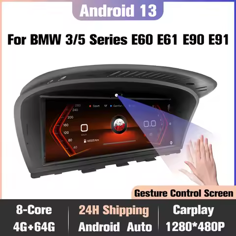 Android Car radio for BMW 3/5 series E60/E63/E64/E90/E91/E92/E93 wireless carplay Android Auto, SWC,