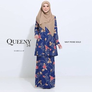 Sabella Queeny Azalia Floral Batik Abstract Printed Ironless Kurung