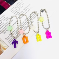 GANTUNGAN Alphabet letter initial keychain KeychainBINTANG Keychain