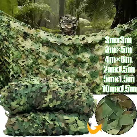 Woodland Camouflage Net Sunshade Nets For Outdoor Garden Camping Car Awning Hunting Shooting Forest 