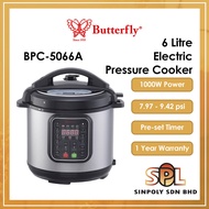 BUTTERFLY 6L Electric Pressure Cooker Automated Pre-set Function Pressure Cooker BPC-5066A
