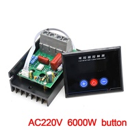 AC 220V 10000W 6000W Scr Digital Control ตัวควบคุมแรงดันไฟฟ้าอิเล็กทรอนิกส์ควบคุมความเร็ว Thermostat