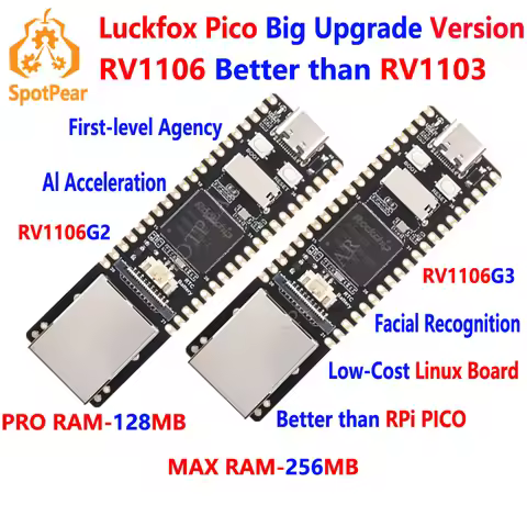 【Authorized Agency】 Luckfox Pico Pro Max Linux RV1106 Rockchip AI Board ARM Cortex-A7/RISC-V better 