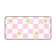 Pink desk mat colorful desk mat kawaii room decor flower desk mat pink desk mat cute pink mouspad cute pink desk mat checkered desk mat pink