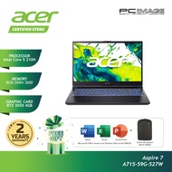 ACER ASPIRE 7 A715-59G-527W/CORE 5 210H/8GB D4-3600/512G G4/RTX3050 4GB/15.6" 144HZ FHD IPS/W11H/HOM