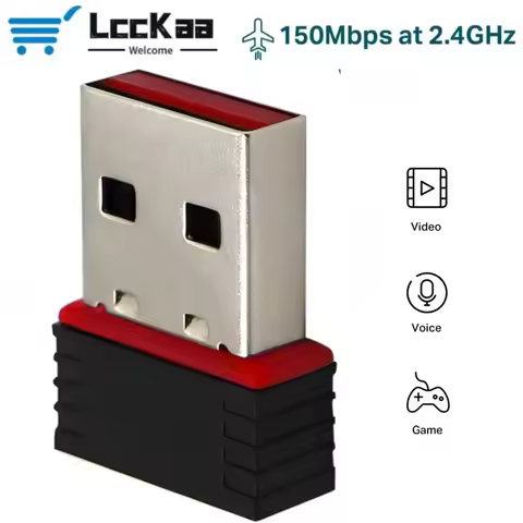 LccKaa RTL8188 150Mbps USB WiFi Adapter for Raspberry Pi,Wireless Network Card Adapter WiFi Dongle f