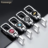 FOREVERGO Car Logo Keychain Keyring Key Rings Key Holder for BMW VW Mercedes Toyota Honda Ford Jeep 