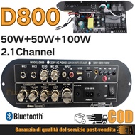 D800 2.1 channel Bluetooth multi-function digital amplifier board high and low bass