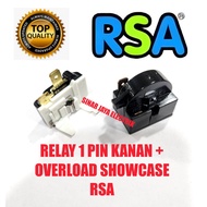 RELAY RSA SHOWCASE KULKAS 1 PINTU / PTC RELAY SHOWCASE RSA PINTU KACA / OVERLOAD KULKAS