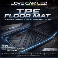 TPE Floor Mat 100% Fit Carpet Alza Veloz Myvi Bezza Iriz Saga vvt blm flx fl Vios Persona X50 X70 S7
