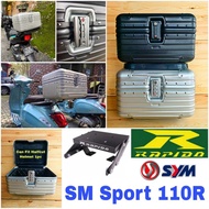 Combo Set Monorack Rapido SYM SM SPORT 110R Top Box Alloy Tail Box Luggage 25L + Monorack Accessorie