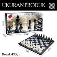 (GOGO TOYS) CHESS & CHECKERS SET MAGNETIC BOARD GAME CHESS MAGNET - MAGNETIC CHESS SET - MAGNETIC CH