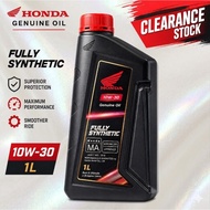 CLEARANCE STOCK ENGINE OIL HONDA FULLY SYNTHETIC 10W-30 MB 1L ( 08234-2MB-K1LM1 ) HONDA SCOOTER