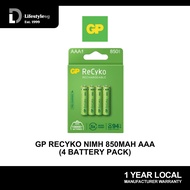 GP ReCyko NiMH 850mAh AAA (4 battery pack)