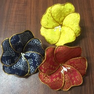 Bunga raya songket with pin and alligator clip merdeka hari malaysia