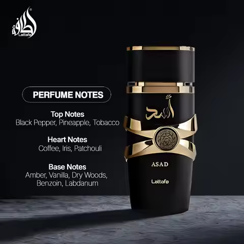 Lattafa Perfumes Asad for Unisex Eau de Parfum Spray 3.4 Ounce