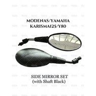 MODENAS/YAMAHA KARISMA125/Y80 SIDE MIRROR SET with Shaft Black