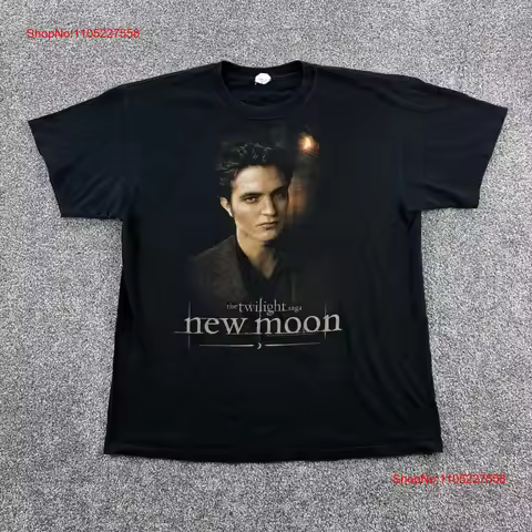 Vintage Y2K Twilight New Moon T Shirt Mens XL Black Edward Robert Pattinson Movie vintage Washed hom