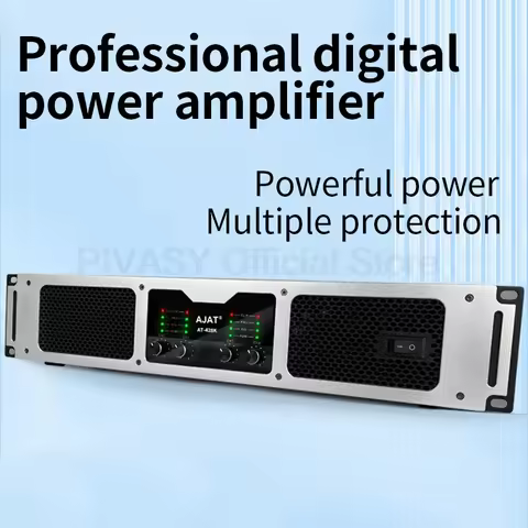 1200W High Power Professional Sound Amplifier 2/4 Channel Hifi Enthusiast Digital Subwoofer Amplifie