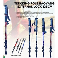 EXTERNAL LOCK 135cm tracking pole mountain stick trail running trekking pole/