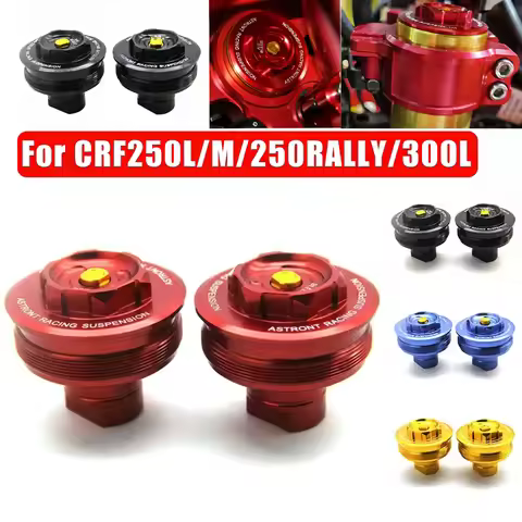 CNC Front Fork Top Cap Bolt Integrated Air Bleeder For Honda CRF300L CRF300LR Rally ABS 2021 2022 20