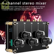Stereo Audio Mixer 3.5mm 4 Channel Portable Mini Audio Mixer with Separate Volume Control  SHOPABC8135