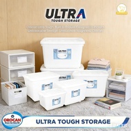 Orocan Ultra Tough Storage Box30L 50L 70 85L 105L 125L White Stackable Thor Unibox Organiser Plastic