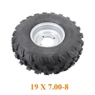 )R96ATV Wheels 19/7-8 19X7.00-8 19X700-8 19X7-8 4PLY ATV QUAD TIRE WHEEL TUBELESS Tyres Hub 8 Inches