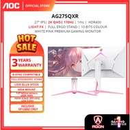 AOC AGON AG275QXR  (27" QHD / IPS / 170Hz / 1Ms / HDR 400 / G-SYNC COMPATIBLE/ PINK WHITE/ LIGHT FX/