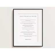 Jesus Walking on Water Digital Poster Download Bible Verse Jesus Printable Wall Art Bible Christian 