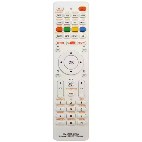 Universal RM-L1130+X Replacement Remote Control for Television TV RM-L113+12 RM-L1130+8