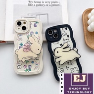 Case plus Holder Rabbit Jump 2in1 BlackWhite Vivo Y12 Y12S Y12A Y15 Y15S Y15A Y17 Y19 Y20 Y20S Y21 Y