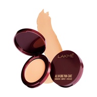Lakme All In One Pan-Cake Foundation, Compact, Concealer, 8g (Natural Shell)