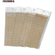 FEISHANG Keyboard Letter Sticker For PC Korean Hebrew Notebook Russian Film Transparent Language Alp