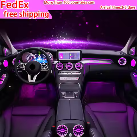 Car LED 3/64 Color 3D 4D Rotating Tweeter Speaker For Mercedes Benz W205 C class Horn Ambient light 
