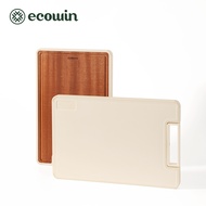Ecowin เขียงไม้เนื้อแข็งสองด้าน อีกด้านวัสดุPPเกรดอาหาร ต้านเชื้อแบคทีเรีย ไม่เป็นเชื้อรา ไม่สะสมเชื