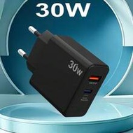 30 W USB C Charger, 2-Port [USB-C + USB-A] USBC Power Adapter Compatible With IPhone 17 16 15 14 Pro