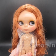 12" Blythe Doll with 19 Joint Body Tan Skin Nude Doll Copper Curl Long Hair #N01