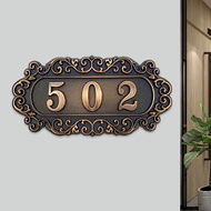 ✨Antique Bronze Household House Number Plate Number Plate Shop Hotel Room Number Plate Small Distric