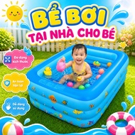 [Free Ball + Patch] 3-LAYER ANTI-SLIP SWIMMING POOL FOR KIDS TO PLAY AT HOME SIZE 1M3 1M5 1M8 2M1