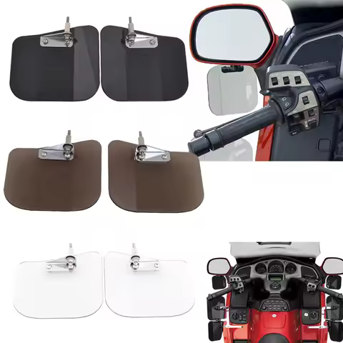 Motorcycle Accessory Mirrors Air Wing Windshield Deflector Mirror Mount For Honda Goldwing GL1800 F6